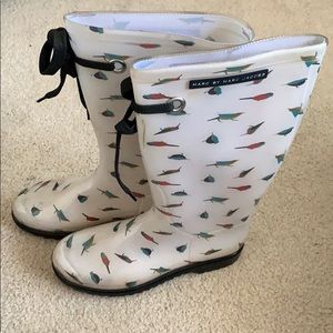 Marc Jacob rain boot bird pattern size 38 (US 7.5)